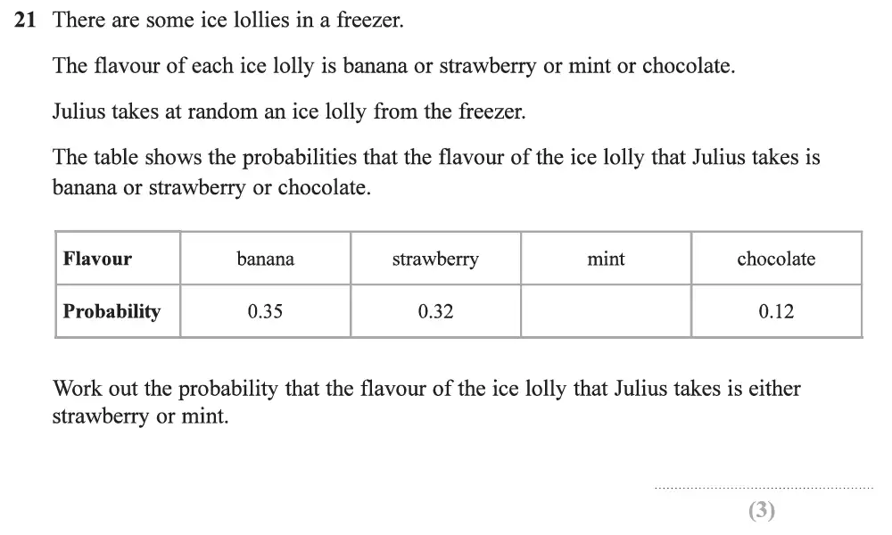 Question 39 - Edexcel IGCSE Maths Past Papers - Foundation Resit Calculator June 2019 - Paper 2