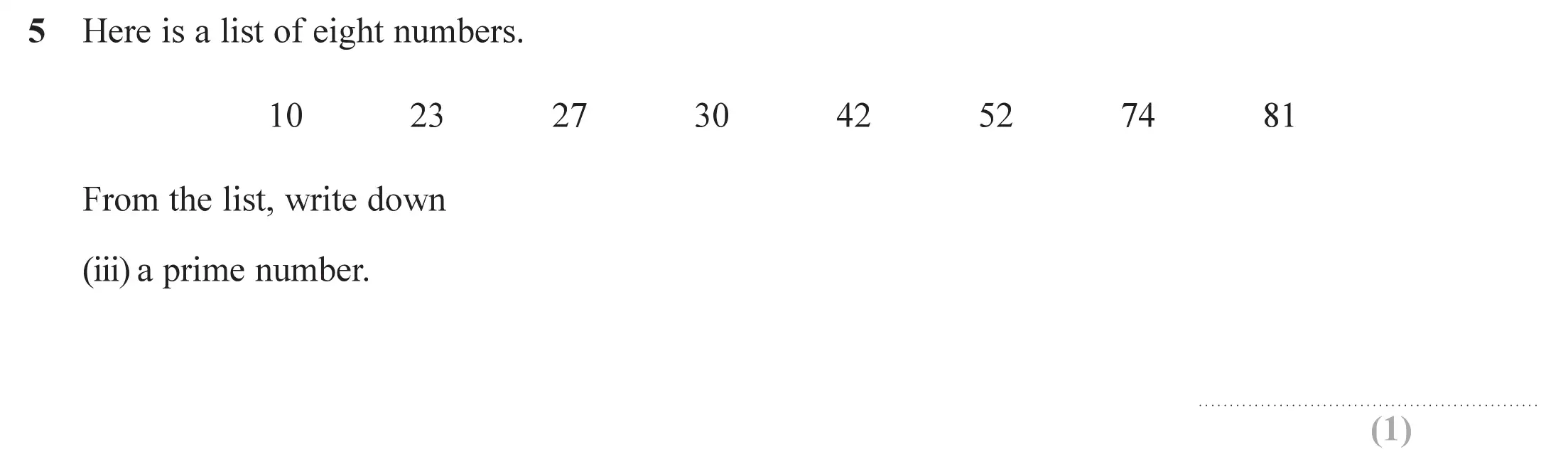 Question 5(iii) - Edexcel IGCSE Maths Past Papers - Foundation Resit Calculator June 2019 - Paper 2