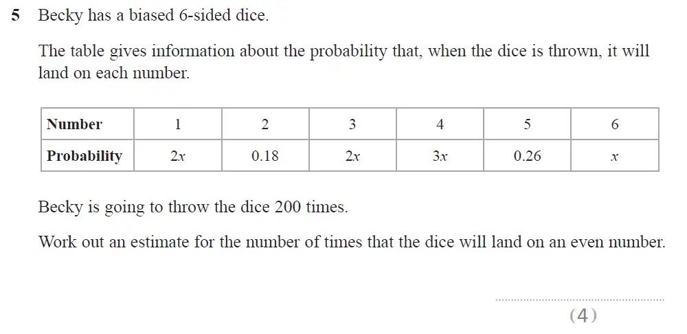 Question 11 - Edexcel IGCSE Maths Past Papers - Higher Calculator June 2019 - Paper 1