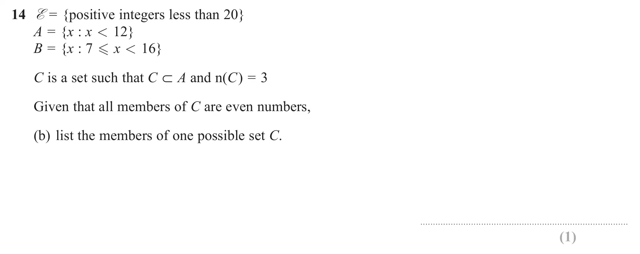 Question 14(b) - Edexcel IGCSE Maths Past Papers - Higher Calculator June 2019 - Paper 1