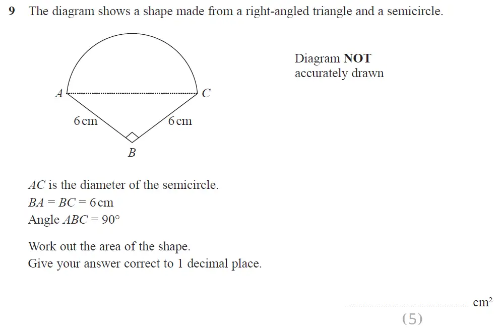 Question 16 - Edexcel IGCSE Maths Past Papers - Higher Calculator June 2019 - Paper 1