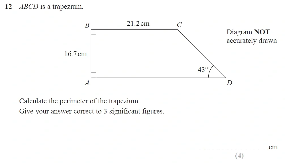 Question 18 - Edexcel IGCSE Maths Past Papers - Higher Calculator June 2019 - Paper 2