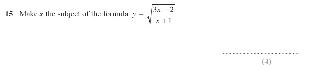 Question 24 - Edexcel IGCSE Maths Past Papers - Higher Calculator June 2019 - Paper 2