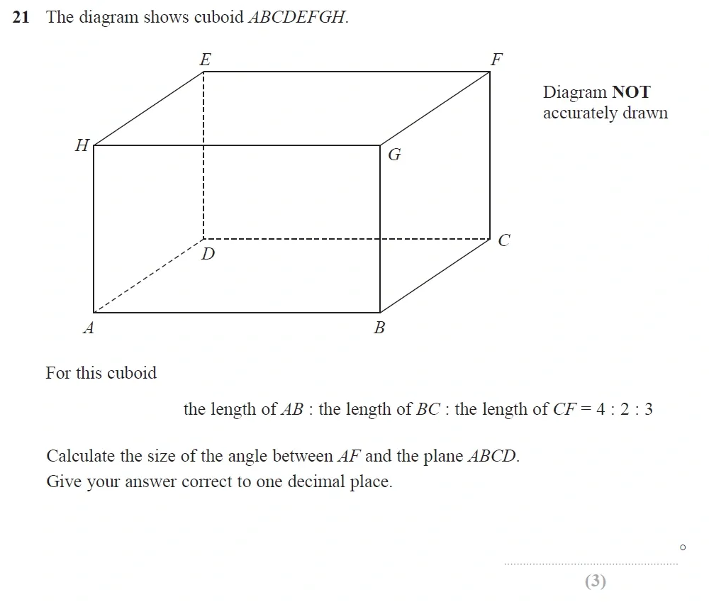 Question 31 - Edexcel IGCSE Maths Past Papers - Higher Calculator June 2019 - Paper 2