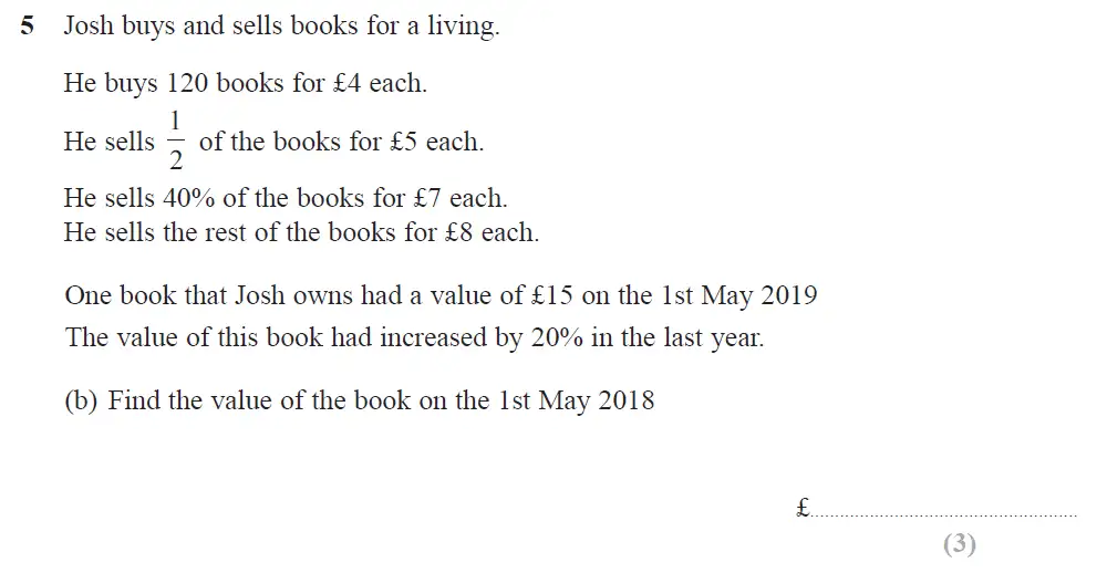 Question 07 - Edexcel IGCSE Maths Past Papers - Higher Calculator June 2019 - Paper 2