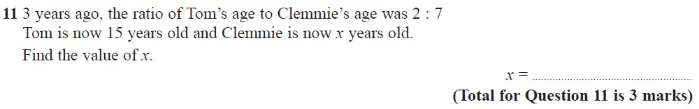 Question 11 - Edexcel IGCSE Maths Past Papers - Higher Resit Calculator June 2019 - Paper 1