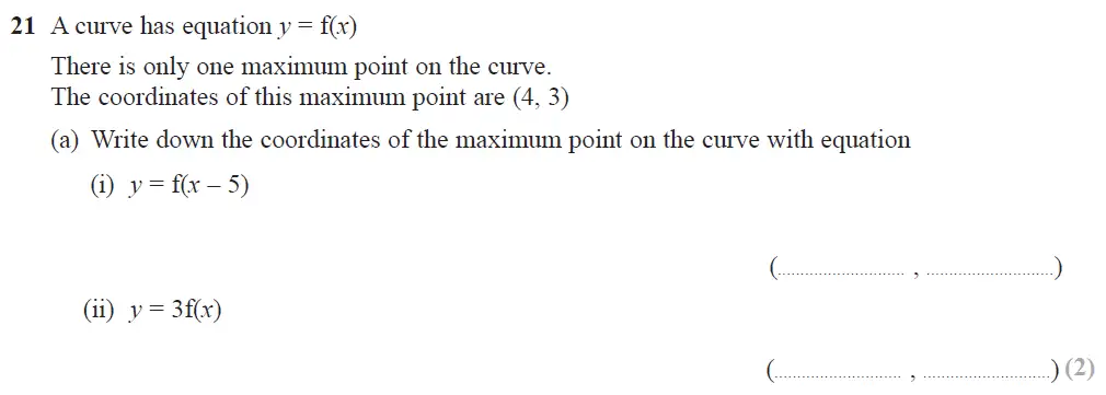 Question 25 - Edexcel IGCSE Maths Past Papers - Higher Resit Calculator June 2019 - Paper 1