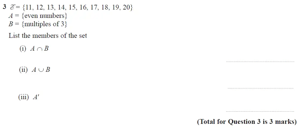 Question 03 - Edexcel IGCSE Maths Past Papers - Higher Resit Calculator June 2019 - Paper 1