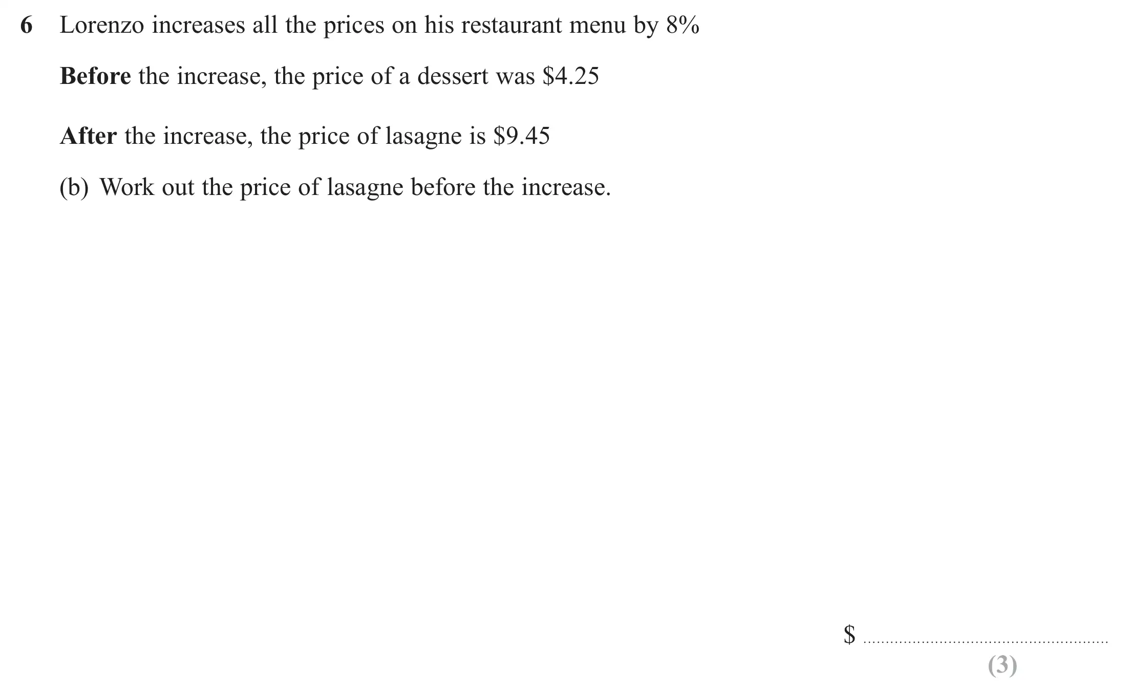 Question 6(b) - Edexcel IGCSE Maths Past Papers - Higher Resit Calculator June 2019 - Paper 1
