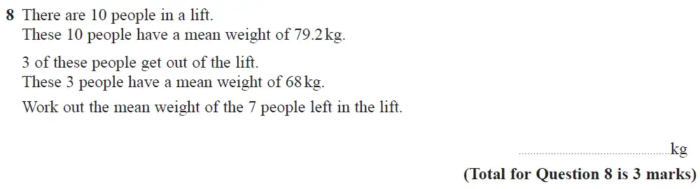 Question 08 - Edexcel IGCSE Maths Past Papers - Higher Resit Calculator June 2019 - Paper 1
