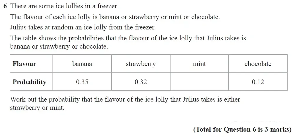 Question 06 - Edexcel IGCSE Maths Past Papers - Higher Resit Calculator June 2019 - Paper 2