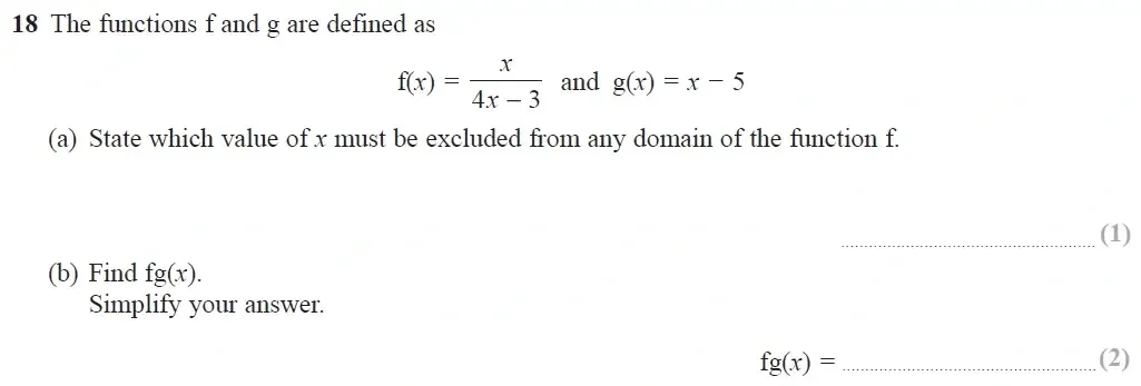 Question 18(a,b) - Edexcel IGCSE Maths Past Papers - Higher Resit Calculator June 2019 - Paper 2