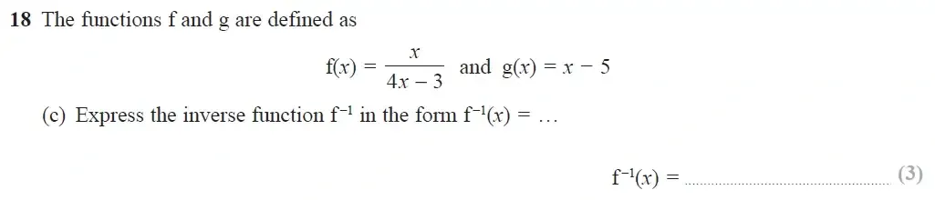 Question 18(c) - Edexcel IGCSE Maths Past Papers - Higher Resit Calculator June 2019 - Paper 2