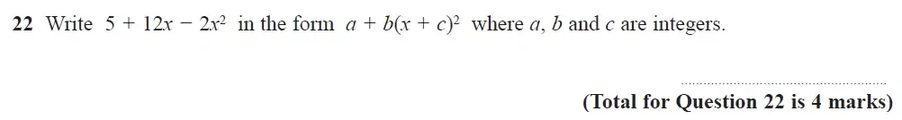 Question 22 - Edexcel IGCSE Maths Past Papers - Higher Resit Calculator June 2019 - Paper 2