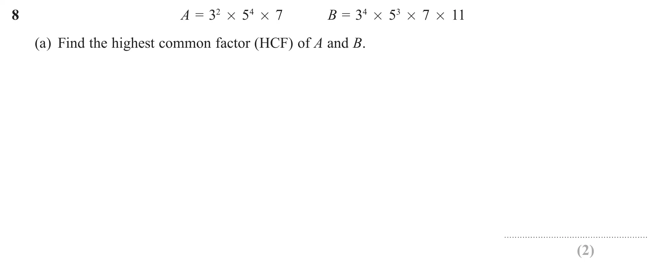 Question 8(a) - Edexcel IGCSE Maths Past Papers - Higher Resit Calculator June 2019 - Paper 2