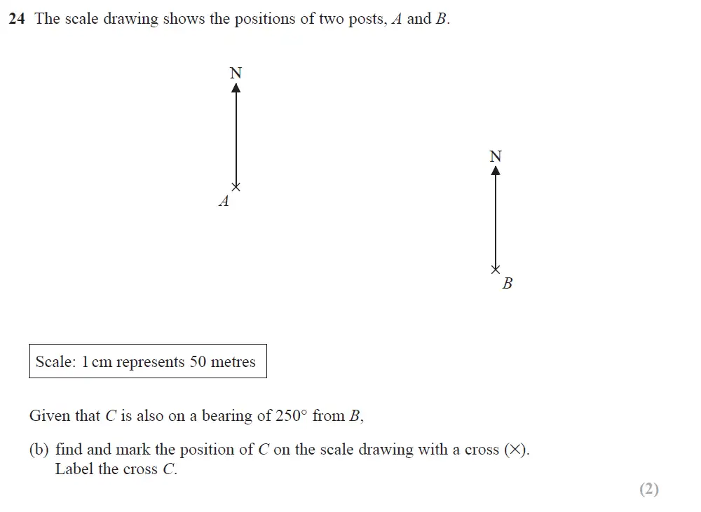 Question 27 - Edexcel IGCSE Maths Past Papers - B Resit Calculator June 2019 - Paper 1