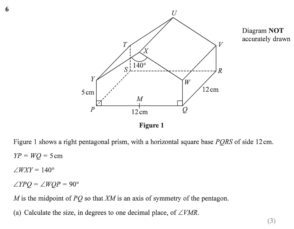 Question 20 - Edexcel IGCSE Maths Past Papers - B Resit Calculator June 2019 - Paper 2