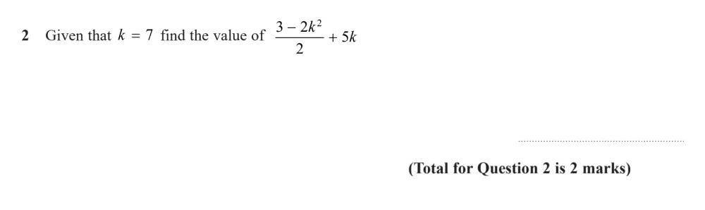Question 02 - Edexcel IGCSE Maths Past Papers - B Calculator June 2024 - Paper 1