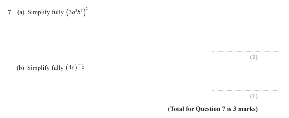 Question 07(a, b) - Edexcel IGCSE Maths Past Papers - B Calculator June 2024 - Paper 1