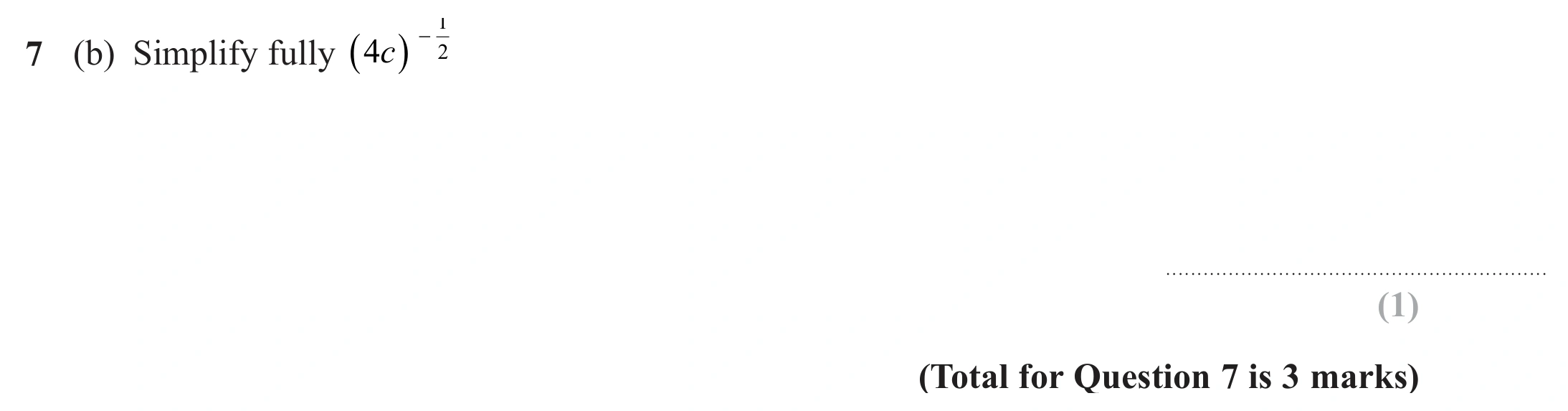 Question 7(b) - Edexcel IGCSE Maths Past Papers - B Calculator June 2024 - Paper 1
