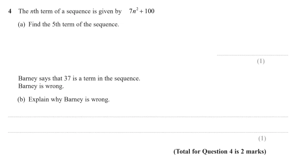 Question 04(a, b) - Edexcel IGCSE Maths Past Papers - B Calculator June 2024 - Paper 1R