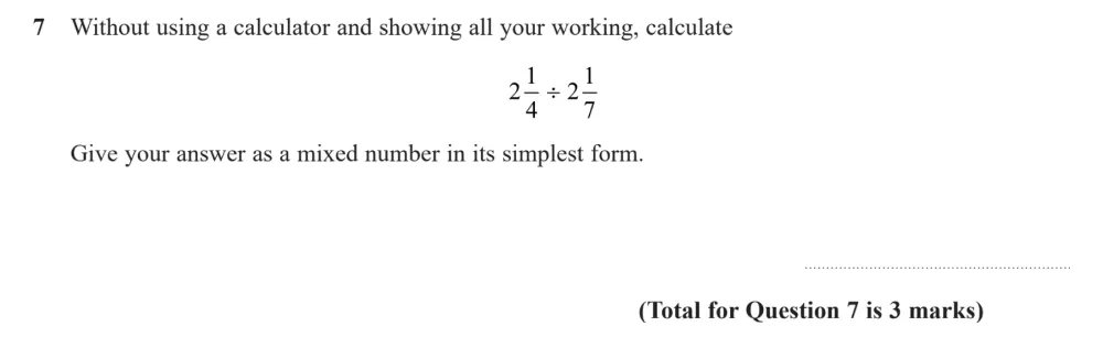 Question 07 - Edexcel IGCSE Maths Past Papers - B Calculator June 2024 - Paper 1R