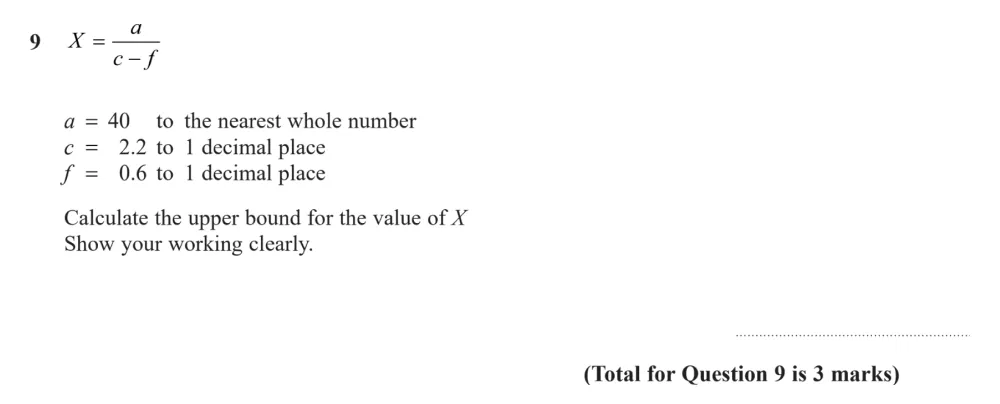 Question 09 - Edexcel IGCSE Maths Past Papers - B Calculator June 2024 - Paper 1R