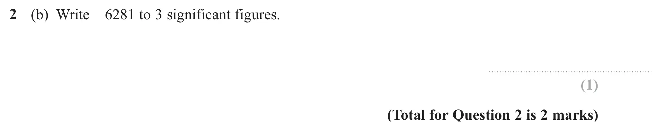 Question 2(b) - Edexcel IGCSE Maths Past Papers - B Calculator June 2024 - Paper 1R