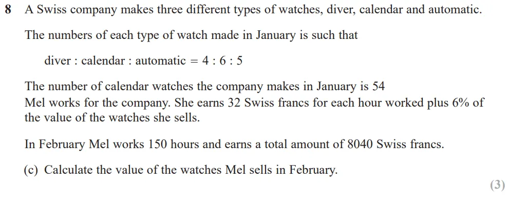 Question 08(c) - Edexcel IGCSE Maths Past Papers - B Calculator June 2024 - Paper 2