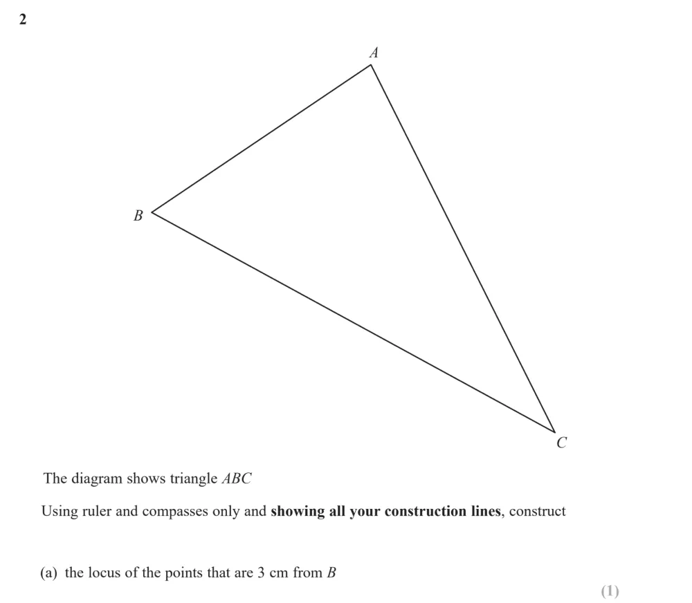 Question 02(a) - Edexcel IGCSE Maths Past Papers - B Calculator June 2024 - Paper 2
