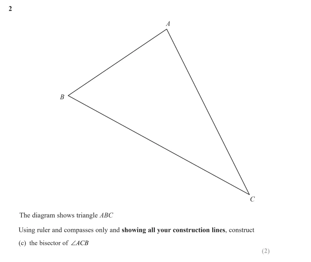 Question 02(c) - Edexcel IGCSE Maths Past Papers - B Calculator June 2024 - Paper 2