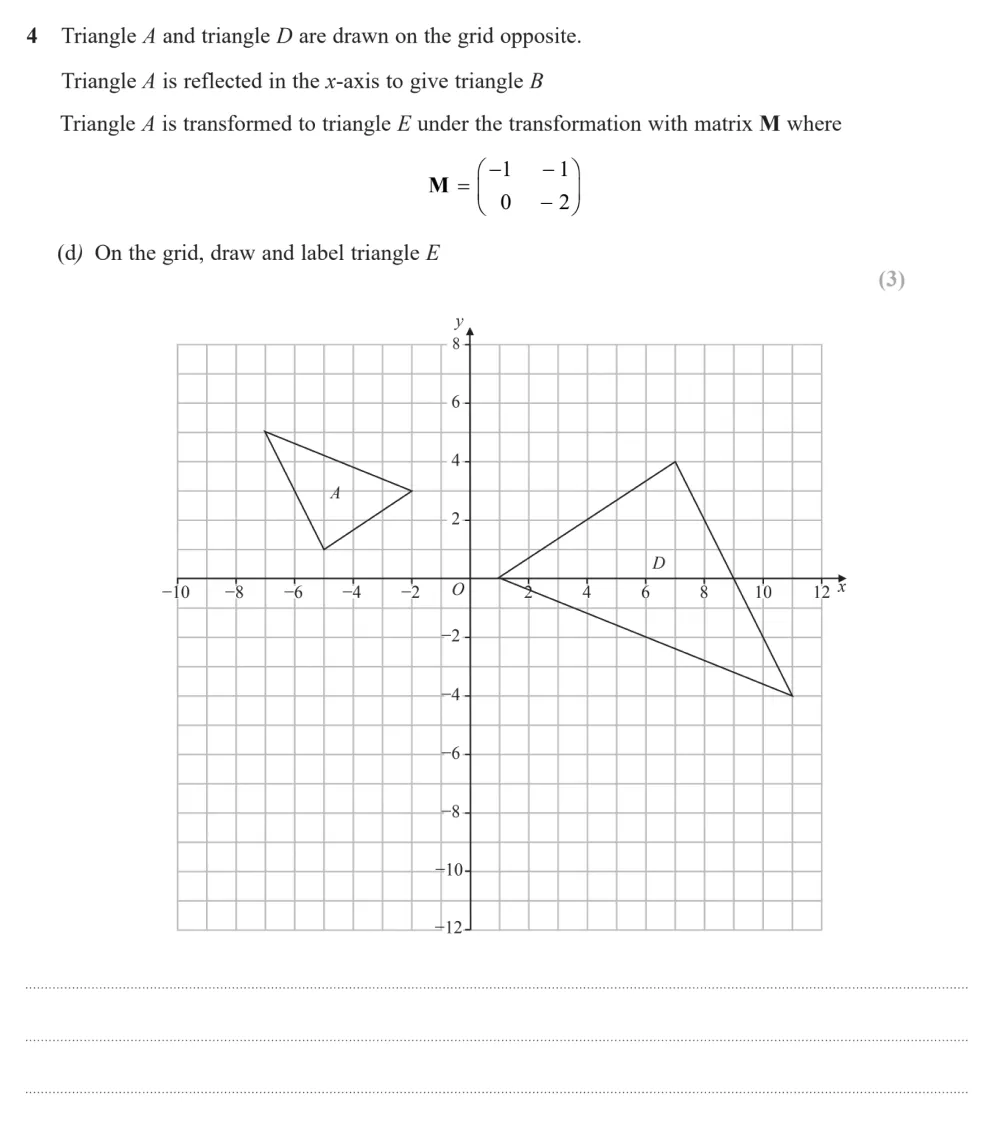 Question 04(d) - Edexcel IGCSE Maths Past Papers - B Calculator June 2024 - Paper 2