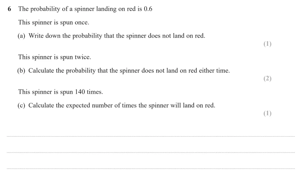 Question 06(a, b , c) - Edexcel IGCSE Maths Past Papers - B Calculator June 2024 - Paper 2