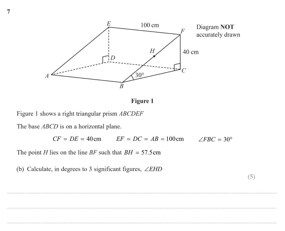 Question 07(b) - Edexcel IGCSE Maths Past Papers - B Calculator June 2024 - Paper 2