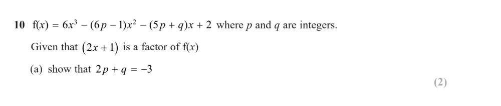 Question 10(a) - Edexcel IGCSE Maths Past Papers - B Calculator June 2024 - Paper 2