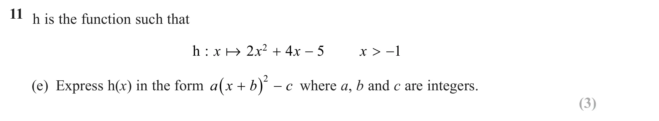 Question 11(e) - Edexcel IGCSE Maths Past Papers - B Calculator June 2024 - Paper 2