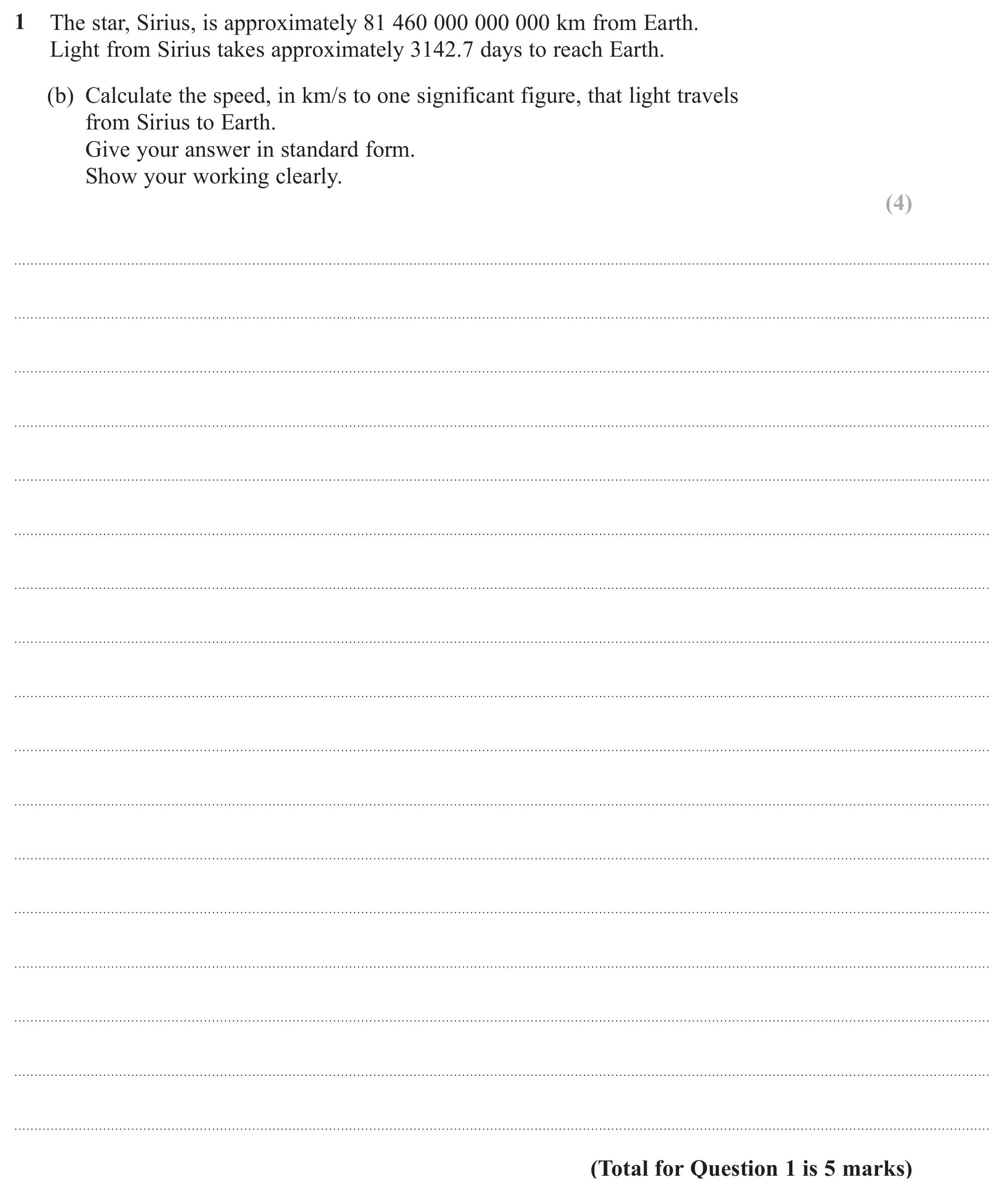 Question 1(b) - Edexcel IGCSE Maths Past Papers - B Calculator June 2024 - Paper 2