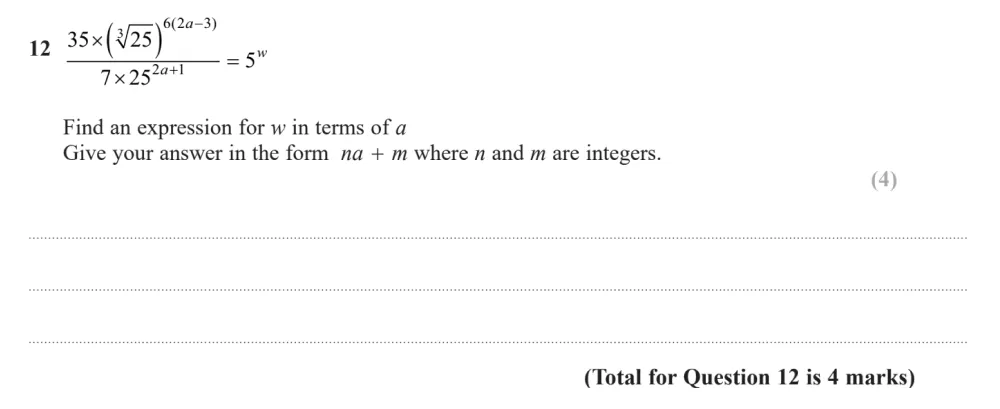 Question 12 - Edexcel IGCSE Maths Past Papers - B Calculator June 2024 - Paper 2R