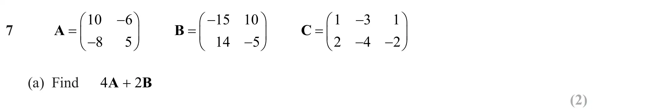 Question 7(a) - Edexcel IGCSE Maths Past Papers - B Calculator June 2024 - Paper 2R