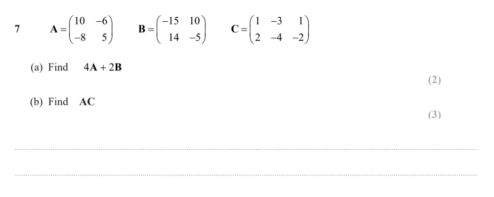 Question 07(a, b) - Edexcel IGCSE Maths Past Papers - B Calculator June 2024 - Paper 2R