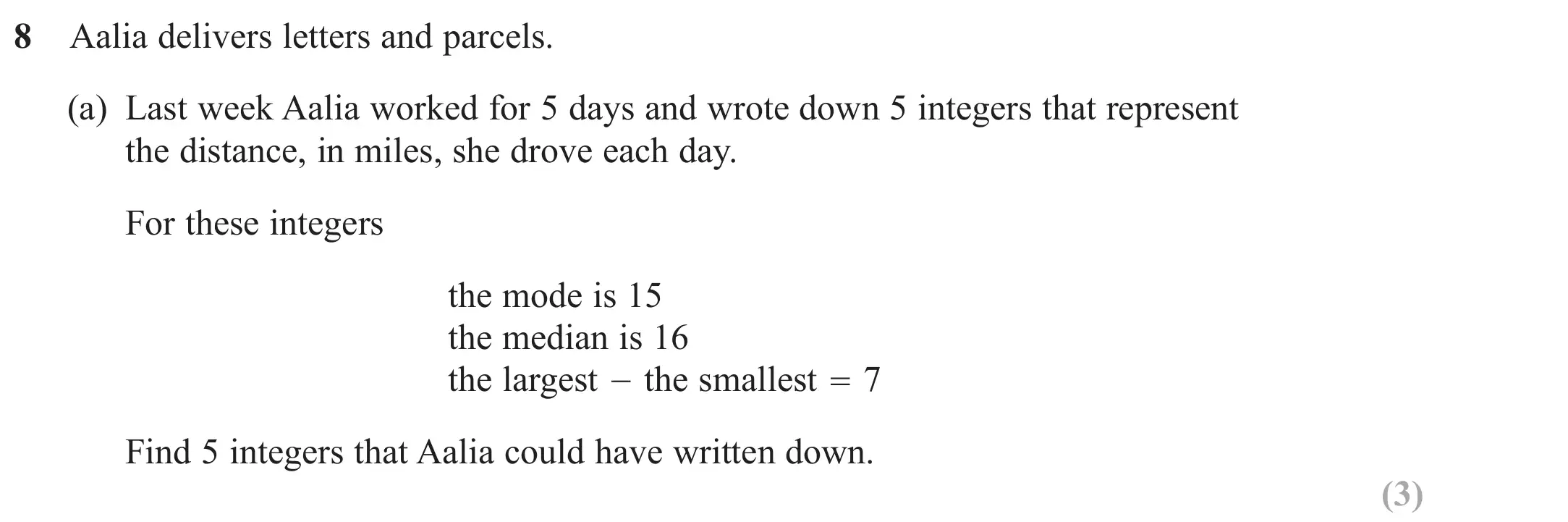 Question 8(a) - Edexcel IGCSE Maths Past Papers - B Calculator June 2024 - Paper 2R