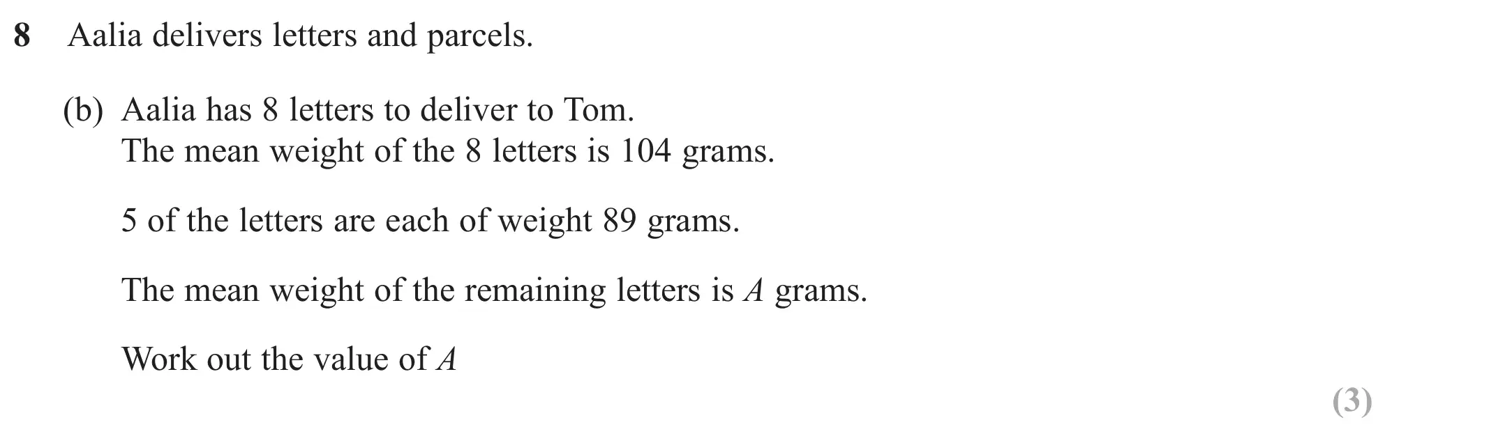 Question 8(b) - Edexcel IGCSE Maths Past Papers - B Calculator June 2024 - Paper 2R
