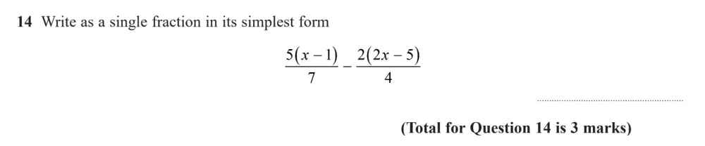 Question 14 - Edexcel IGCSE Maths Past Papers - B Calculator November 2024 - Paper 1