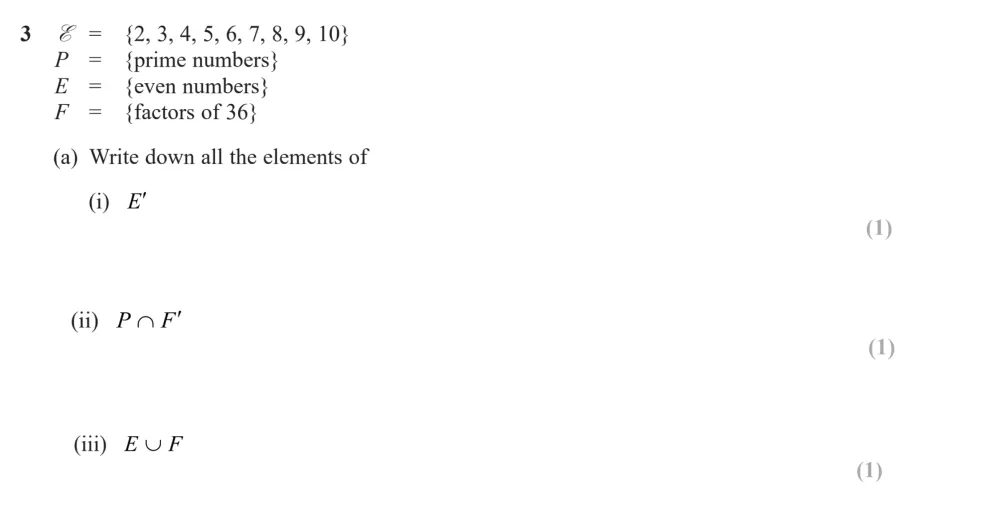 Question 03(a)(i, ii, iii) - Edexcel IGCSE Maths Past Papers - B Calculator November 2024 - Paper 2