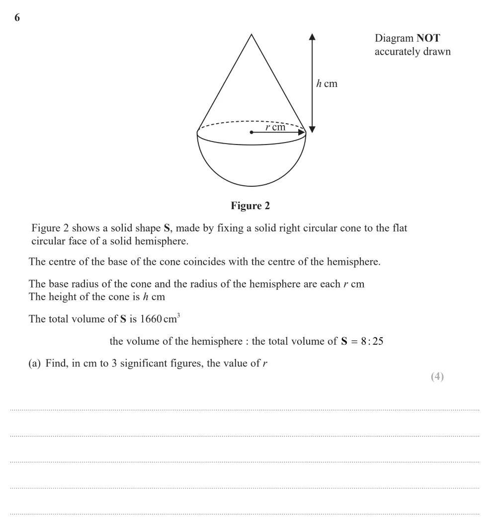 Question 06(a) - Edexcel IGCSE Maths Past Papers - B Calculator November 2024 - Paper 2