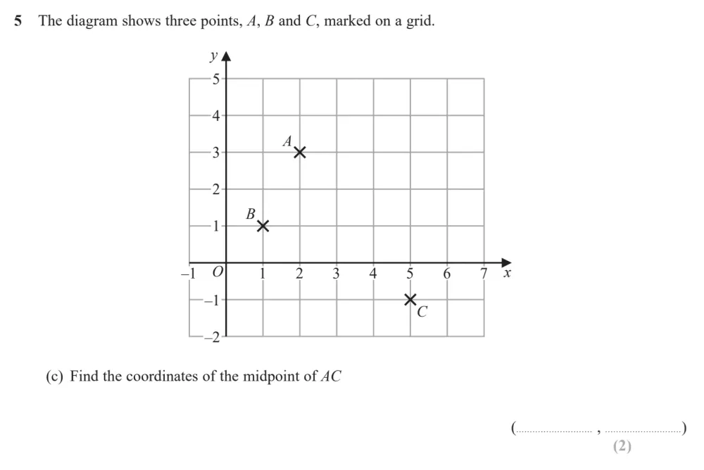 Question 05(c) - Edexcel IGCSE Maths Past Papers - Foundation Calculator June 2023 - Paper 2