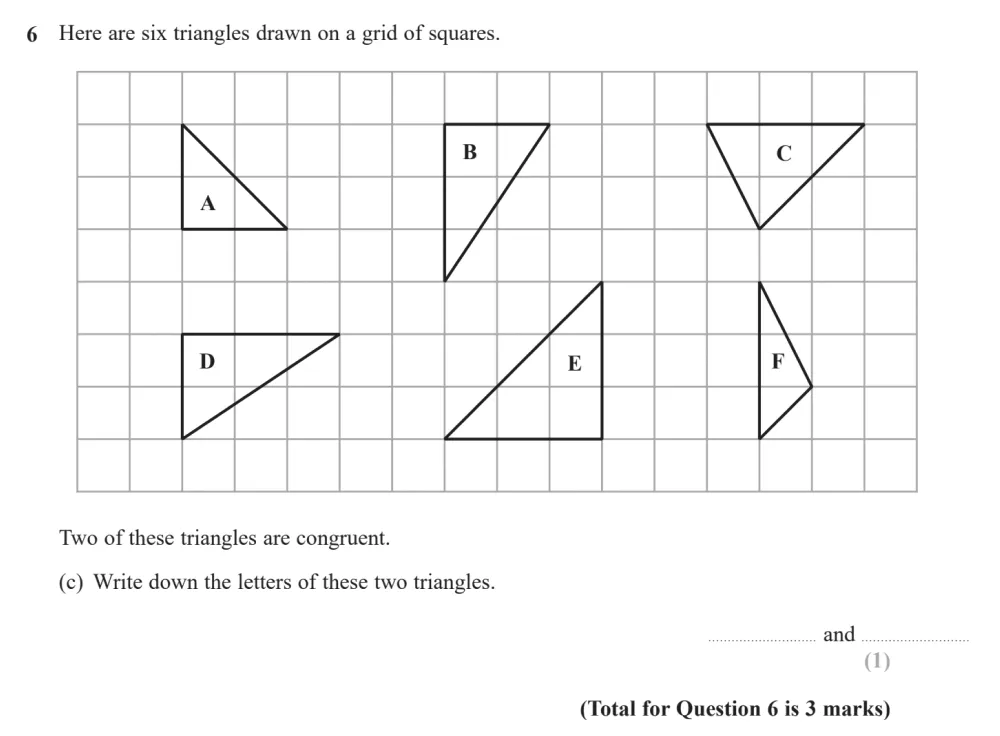Question 06(c) - Edexcel IGCSE Maths Past Papers - Foundation Calculator June 2023 - Paper 2