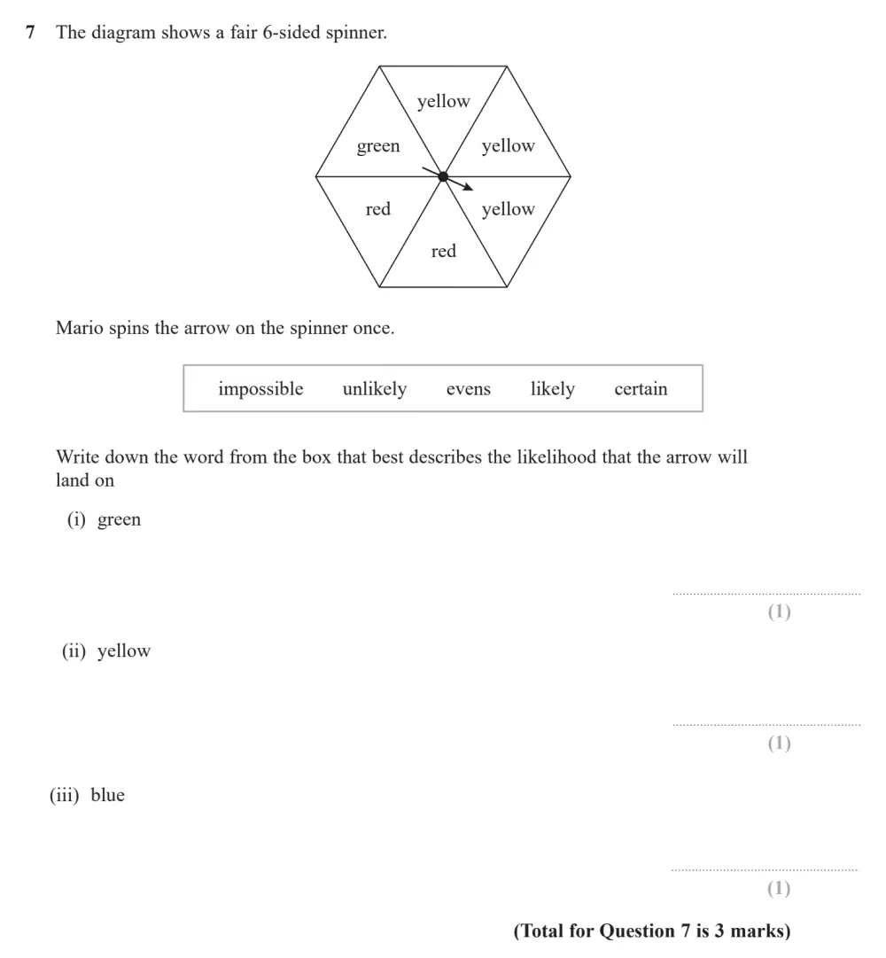 Question 07 - Edexcel IGCSE Maths Past Papers - Foundation Calculator June 2023 - Paper 2