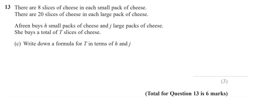 Question 13(c) - Edexcel IGCSE Maths Past Papers - Foundation Calculator June 2023 - Paper 2