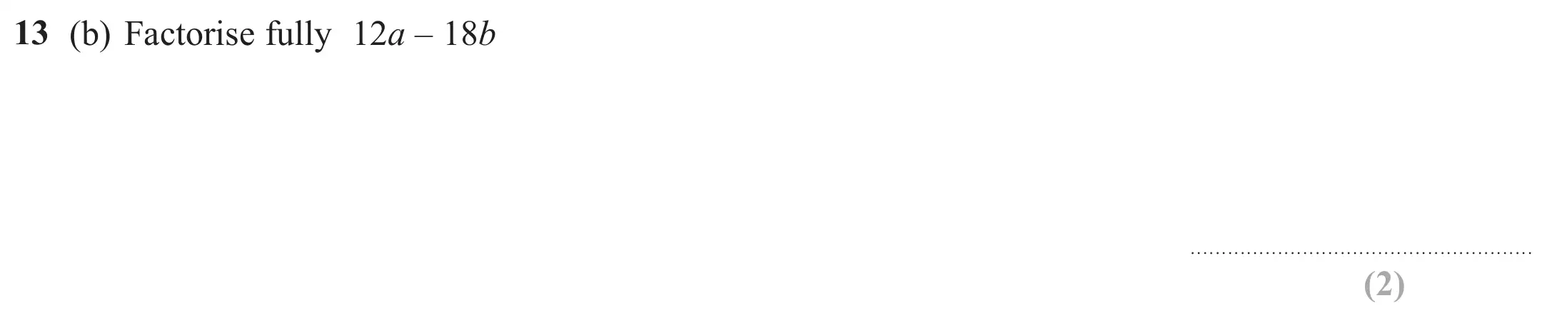 Question 13(b) - Edexcel IGCSE Maths Past Papers - Foundation Calculator June 2023 - Paper 2